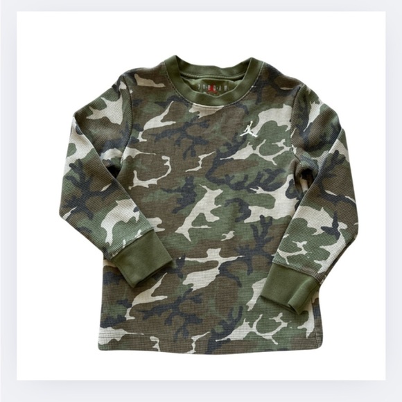 Nike Other - NikeJordan Brooklyn Essentials Camo Waffle-Knit Long-Sleeve Top | Kids 6/7